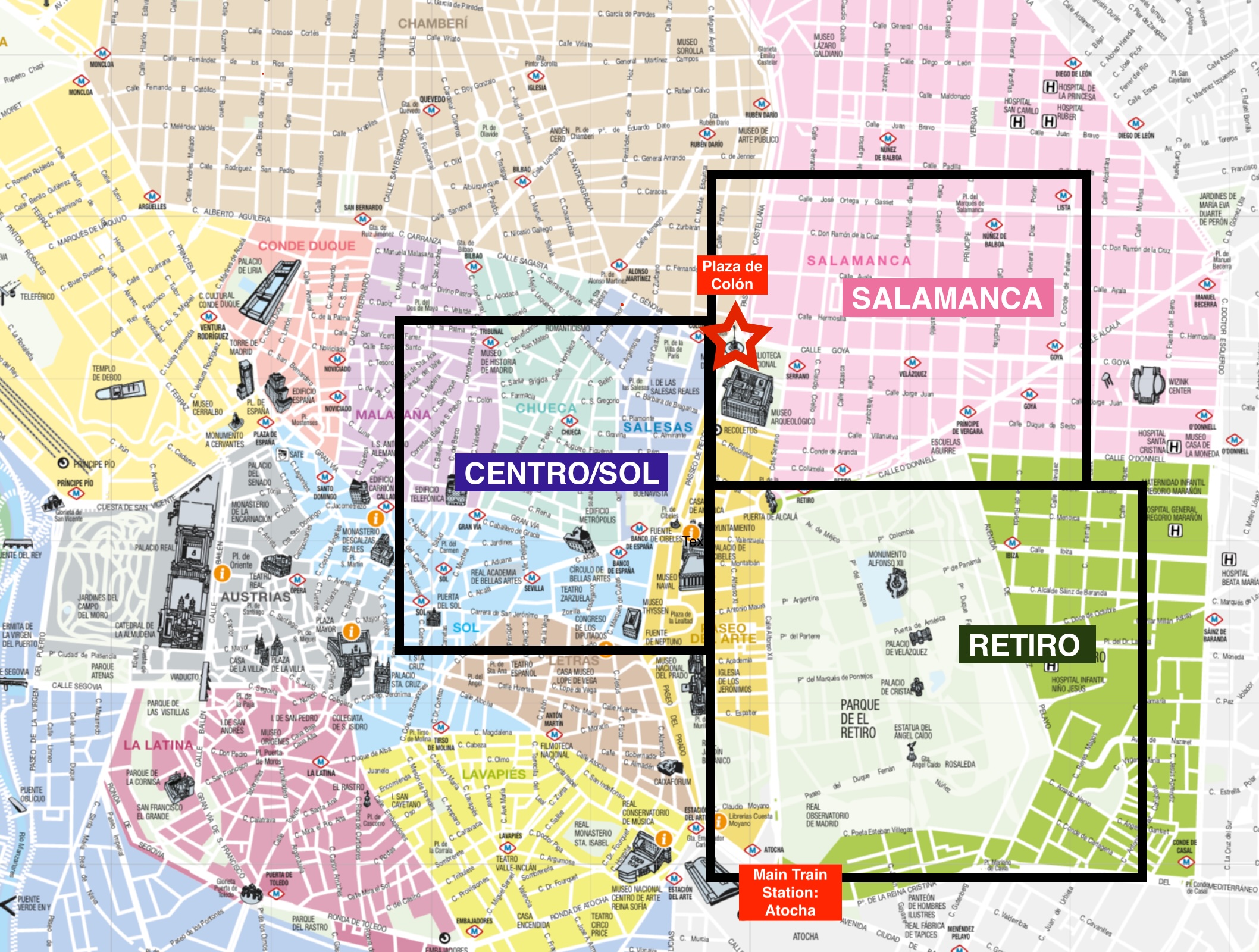 Madrid Neighborhoods Map